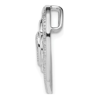Sterling Silver Diamond Triple Heart Pendant – view 3