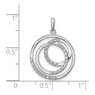 Sterling Silver Diamond Pendant – view 4