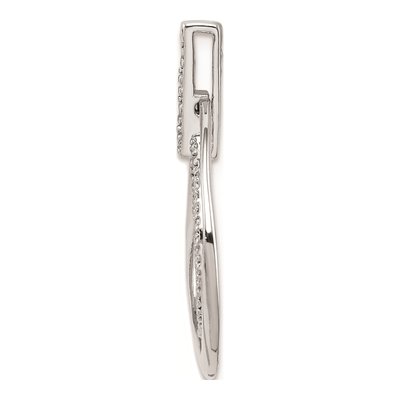 Sterling Silver Diamond Pendant – view 3