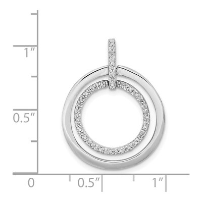 Sterling Silver Diamond Pendant – view 4