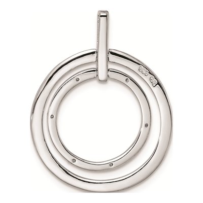 Sterling Silver Diamond Pendant – view 5