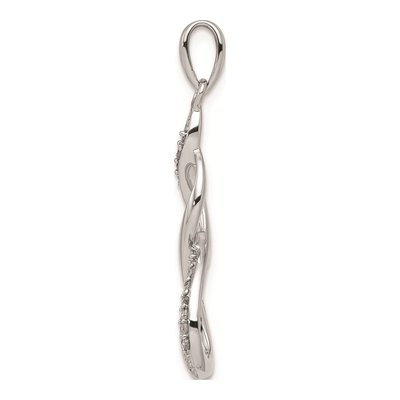 Sterling Silver 1/10 ct tw Diamond Figure Pendant – view 3