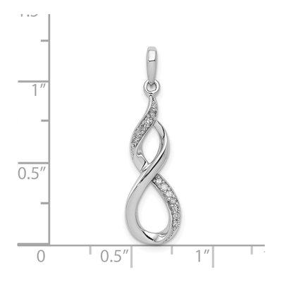 Sterling Silver 1/10 ct tw Diamond Figure Pendant – view 4