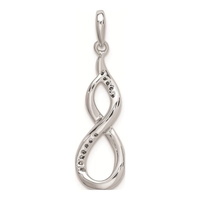 Sterling Silver 1/10 ct tw Diamond Figure Pendant – view 5