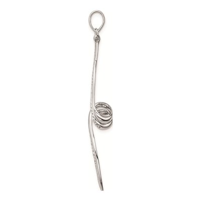 Sterling Silver Diamond Swirl Pendant – view 3