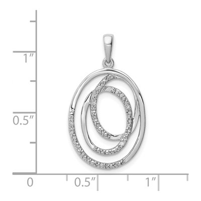 Sterling Silver Diamond Pendant – view 4