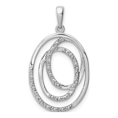 Sterling Silver Diamond Pendant