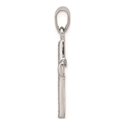 Sterling Silver Diamond Cross Pendant – view 3