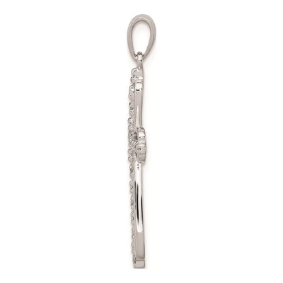 Sterling Silver 1/20 ct tw Diamond Cross Pendant – view 3