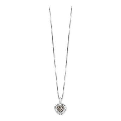 Sterling Silver 0.26 ct tw Diamond Heart Pendant Necklace – view 3