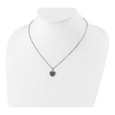 Sterling Silver 0.26 ct tw Diamond Heart Pendant Necklace – view 4