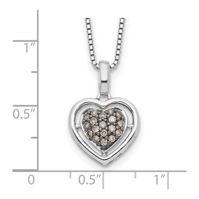 Sterling Silver 0.26 ct tw Diamond Heart Pendant Necklace – view 5