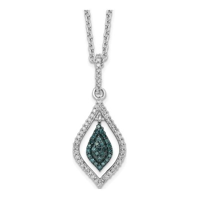 Sterling Silver 0.22 ct tw Diamond Pendant Necklace
