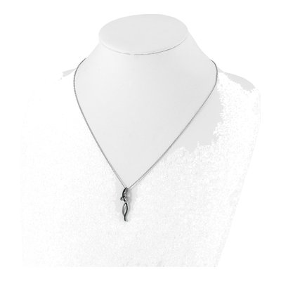 Sterling Silver 0.28 ct tw Diamond Swirl Pendant Necklace – view 4
