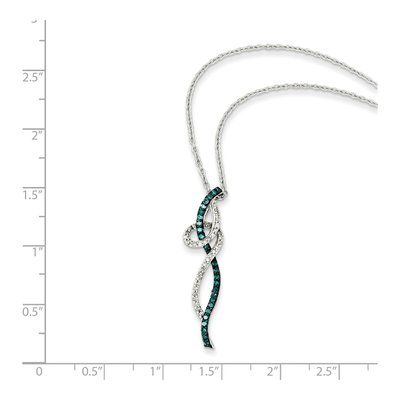 Sterling Silver 0.28 ct tw Diamond Swirl Pendant Necklace – view 5