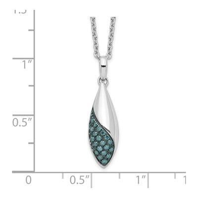 Sterling Silver 1/8 ct tw Diamond Pendant Necklace – view 5