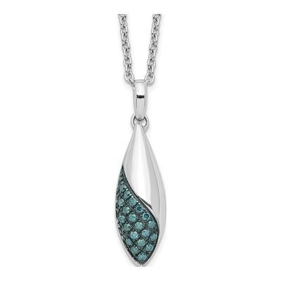 Sterling Silver 1/8 ct tw Diamond Pendant Necklace