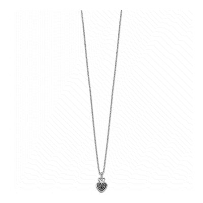 Sterling Silver Diamond Heart Pendant Necklace – view 3
