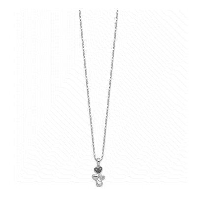 Sterling Silver Diamond Heart Pendant Necklace – view 3