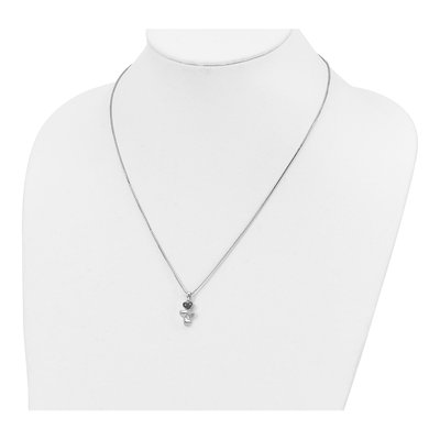 Sterling Silver Diamond Heart Pendant Necklace – view 6