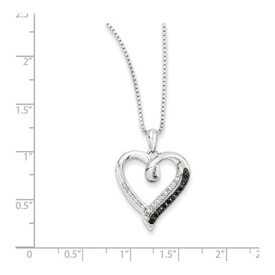 Sterling Silver 1/10 ct tw Diamond Heart Pendant Necklace – view 4