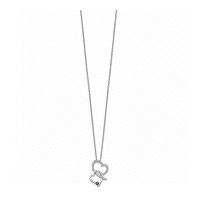 Sterling Silver 1/4 ct tw Diamond Heart Pendant Necklace – view 3