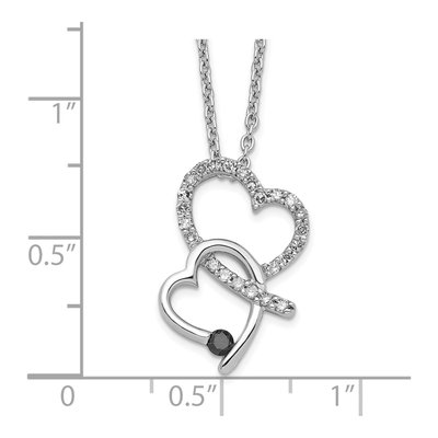 Sterling Silver 1/4 ct tw Diamond Heart Pendant Necklace – view 4