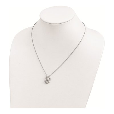 Sterling Silver 1/4 ct tw Diamond Heart Pendant Necklace – view 6