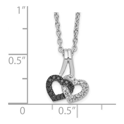 Sterling Silver 1/10 ct tw Diamond Heart Pendant Necklace – view 4