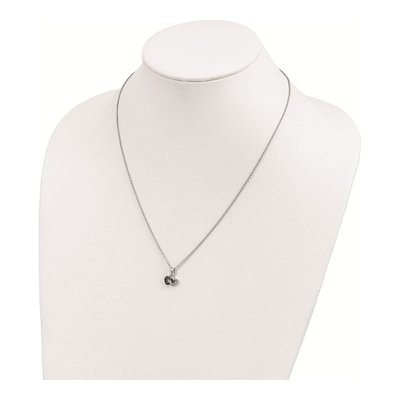 Sterling Silver 1/10 ct tw Diamond Heart Pendant Necklace – view 6