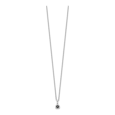 Sterling Silver 0.19 ct tw Diamond Circle Necklace – view 3