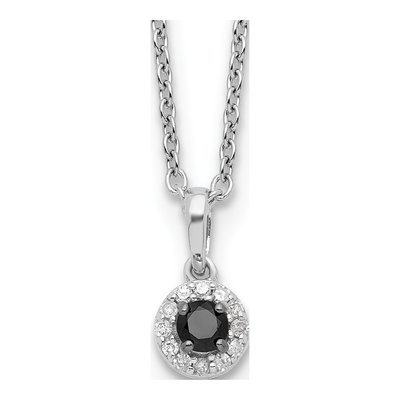 Sterling Silver 0.19 ct tw Diamond Circle Necklace