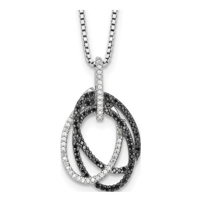 Sterling Silver 0.34 ct tw Diamond Pendant Necklace