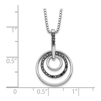 Sterling Silver 1/6 ct tw Diamond Circle Pendant Necklace – view 4