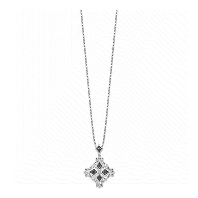 Sterling Silver 1/4 ct tw Diamond Pendant Necklace – view 3