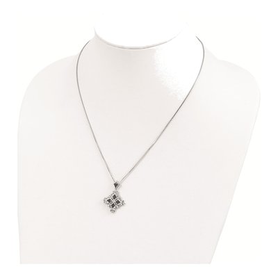 Sterling Silver 1/4 ct tw Diamond Pendant Necklace – view 4