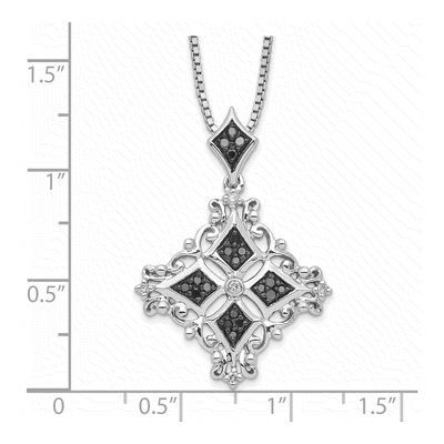 Sterling Silver 1/4 ct tw Diamond Pendant Necklace – view 5