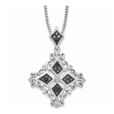 Sterling Silver 1/4 ct tw Diamond Pendant Necklace