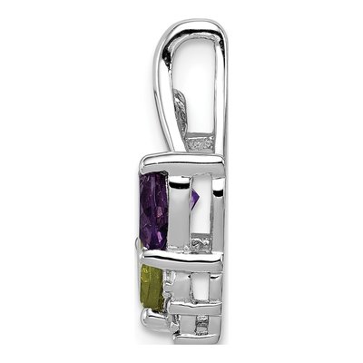 Sterling Silver Amethyst & Peridot Pendant – view 3