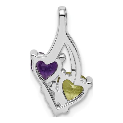 Sterling Silver Amethyst & Peridot Pendant – view 5