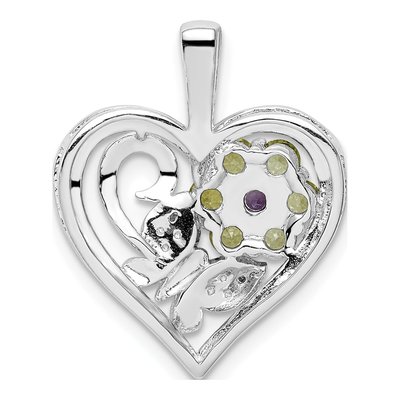 Sterling Silver Amethyst & Peridot Pendant – view 5