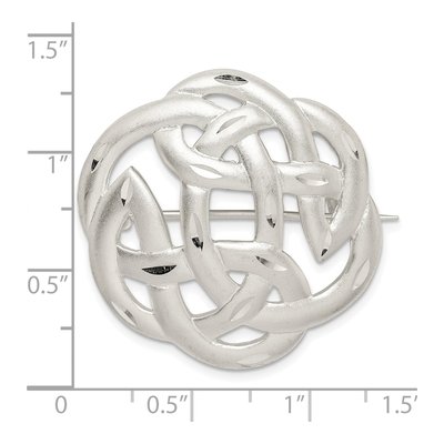 Sterling Silver Celtic Knot Pin – view 4