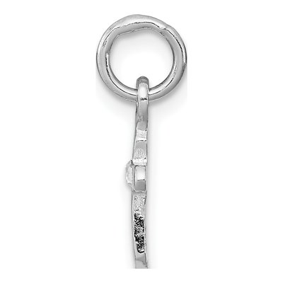 Sterling Silver Crystal Child's April Cross Pendant – view 3