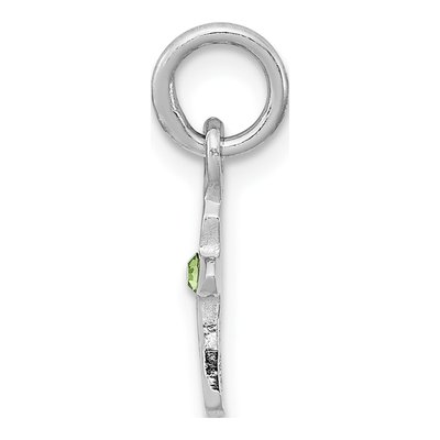 Sterling Silver Crystal Child's August Birthstone Cross Pendant – view 3
