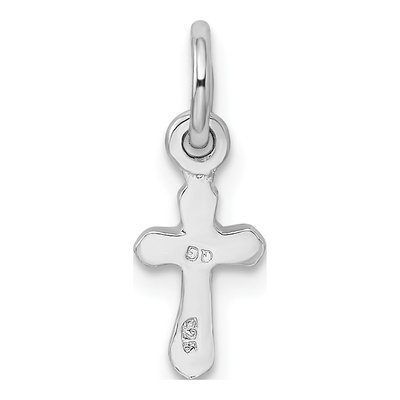 Sterling Silver Crystal Girls' December Cross Pendant – view 4