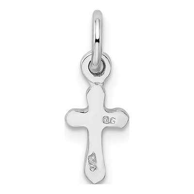 Sterling Silver Crystal Child's January Birthstone Cross Pendant – view 4