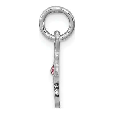 Sterling Silver Crystal Girls' June Cross Pendant – view 3