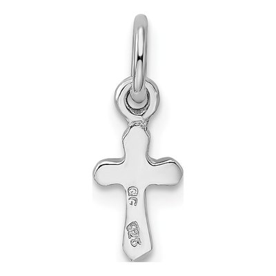 Sterling Silver Crystal Child's March Cross Pendant – view 4