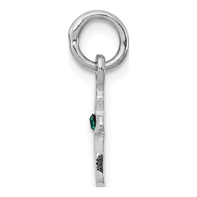 Sterling Silver Crystal Child's May Cross Pendant – view 3