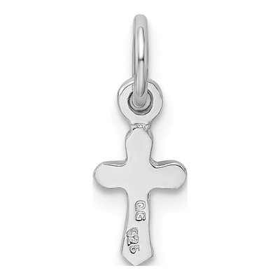 Sterling Silver Crystal Child's May Cross Pendant – view 4